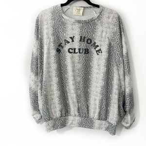 Fantastic Fawn Stay Home Club Top Sz S